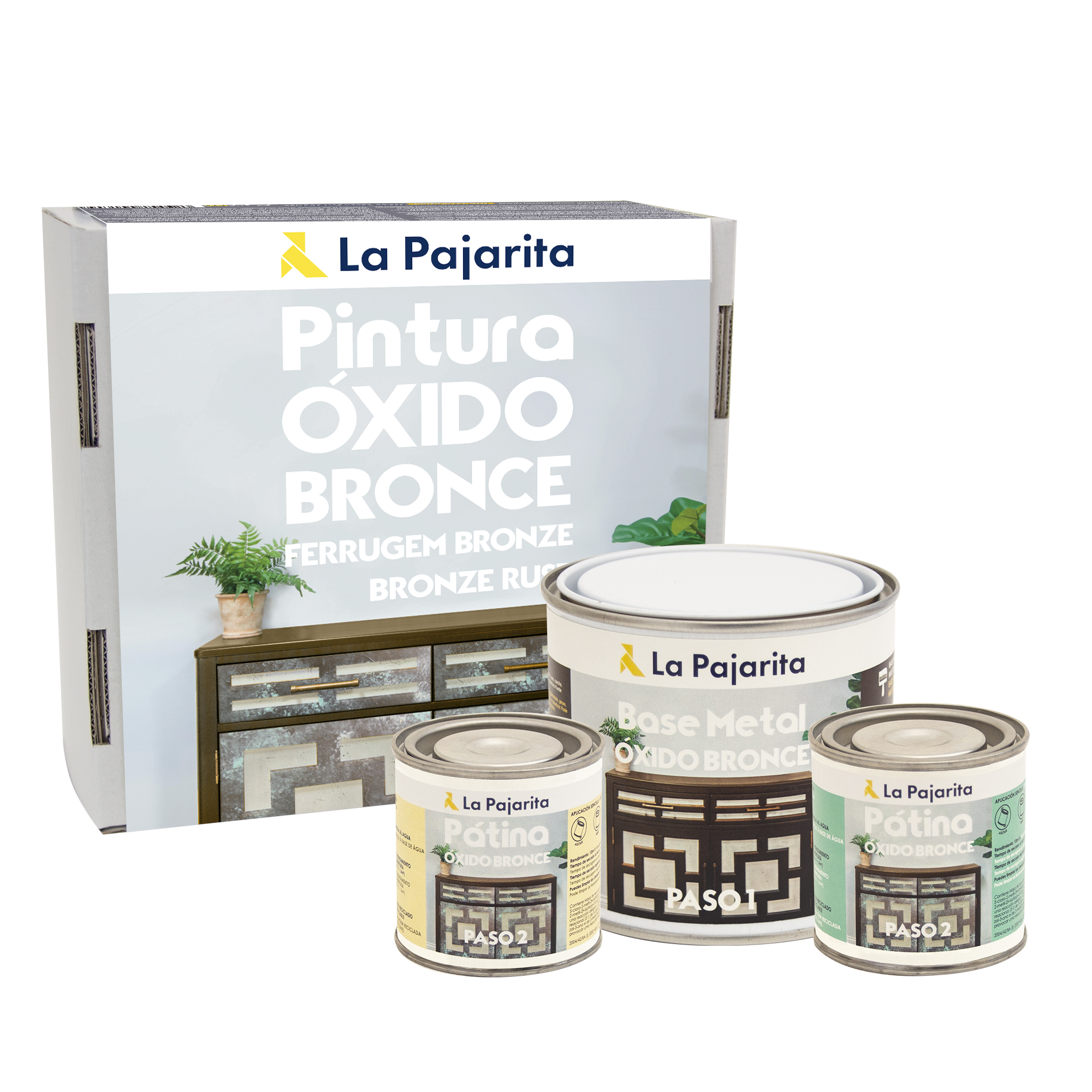 KIT 3 PINTURA EFECTO OXIDO BRONCE